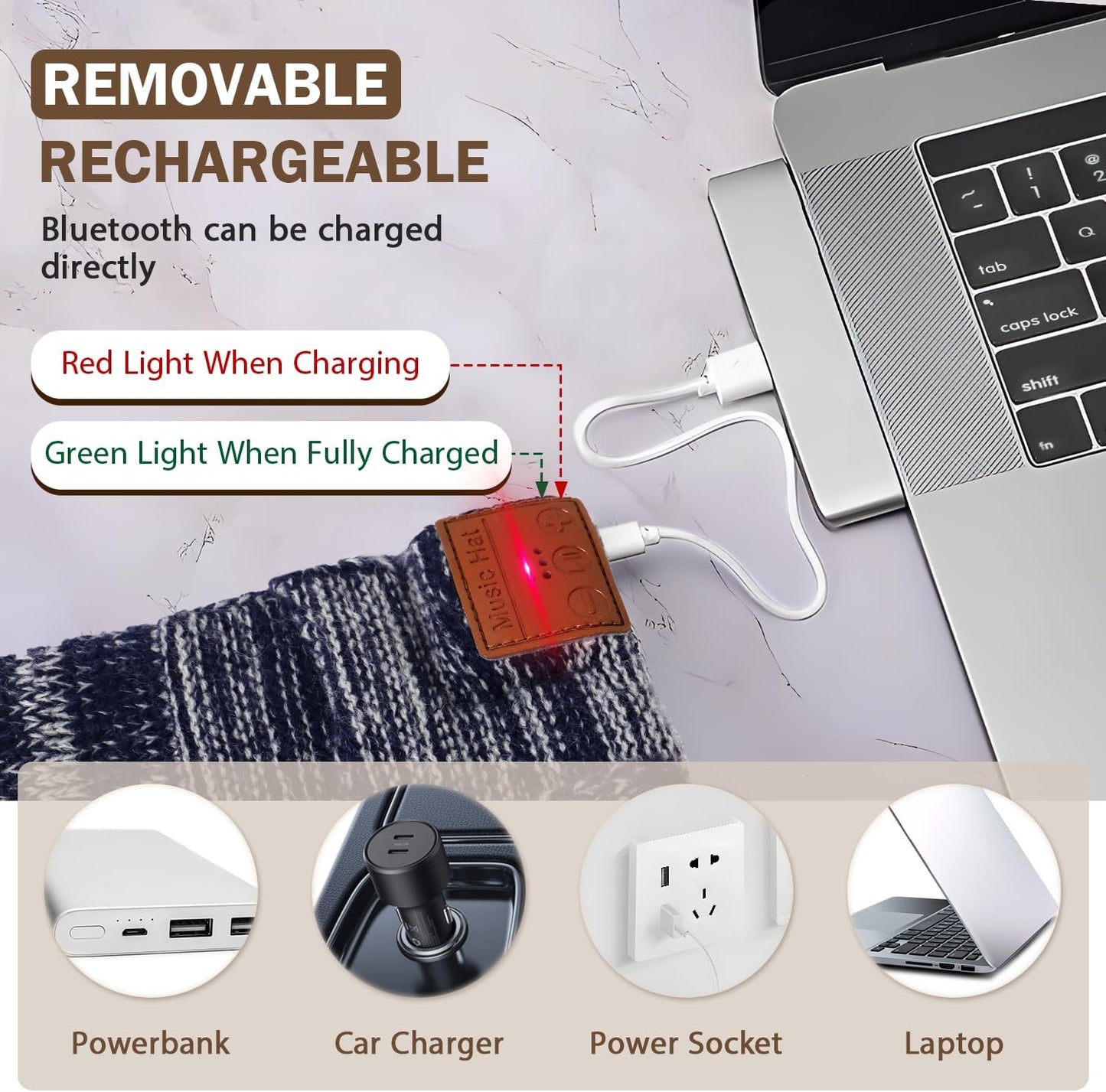 A wonderful combination of headphones, hat, and lamp