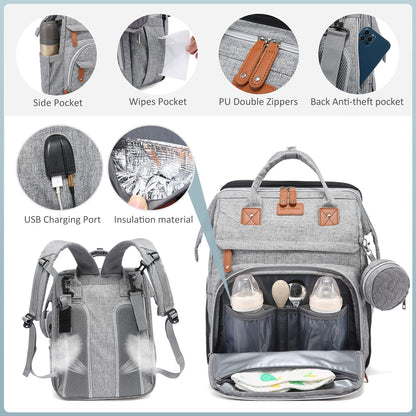 🔥Diaper Bag Backpack with Change Station