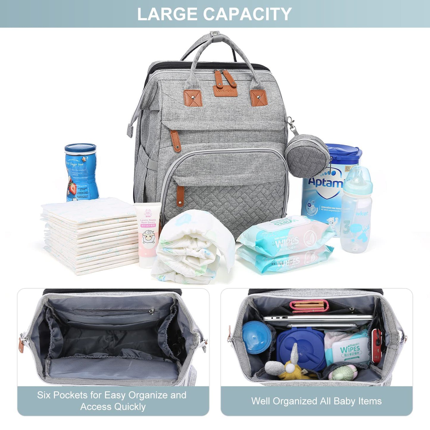 🔥Diaper Bag Backpack with Change Station