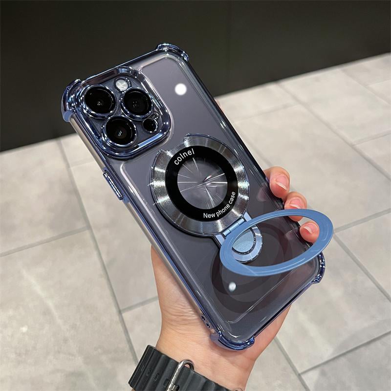 🔥New In Phone Case for iPhone 17 Series - Four Corners Air Cushion Anti-fall Case for iPhone with Invisible Ring Stand