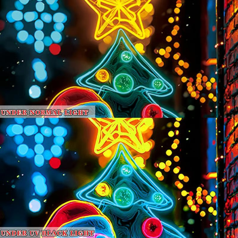 💥Fluorescent Christmas Door Cover Party Banner