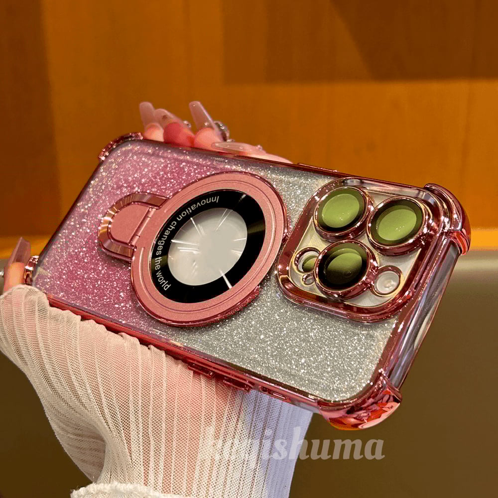 🔥New In Phone Case for iPhone 17 Series - Four Corners Air Cushion Anti-fall Case for iPhone with Invisible Ring Stand