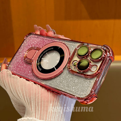 🔥New In Phone Case for iPhone 17 Series - Four Corners Air Cushion Anti-fall Case for iPhone with Invisible Ring Stand