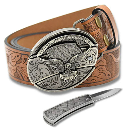 👖Classic Western Holstr Belt - Discreet Hidden Blade & Durable Leather🎩