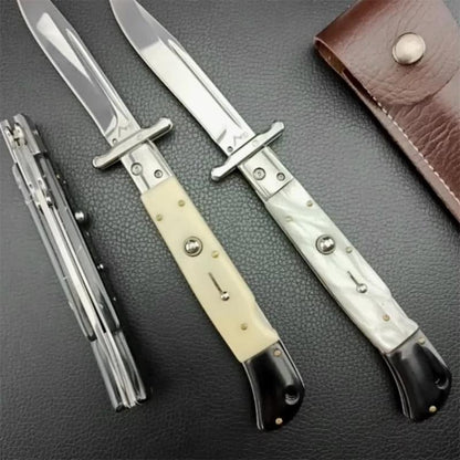 440C Stainless Steel Outdoor Folding Knife 4.1-Inch with Durable Shell Resin Handle🗡️