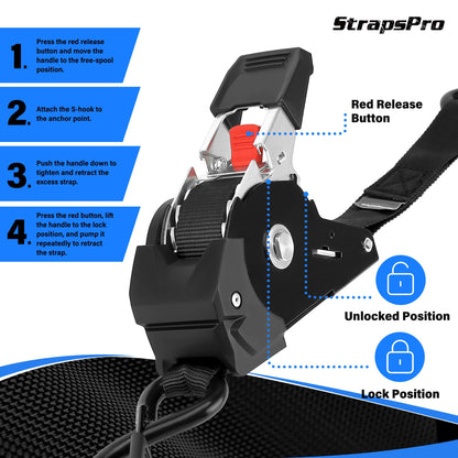 🔥Christmas Sale 49% OFF – Pro Reinforced Heavy-Duty Auto-Retractable Ratchet Straps (BUY 2 GET FREE SHIPPING)