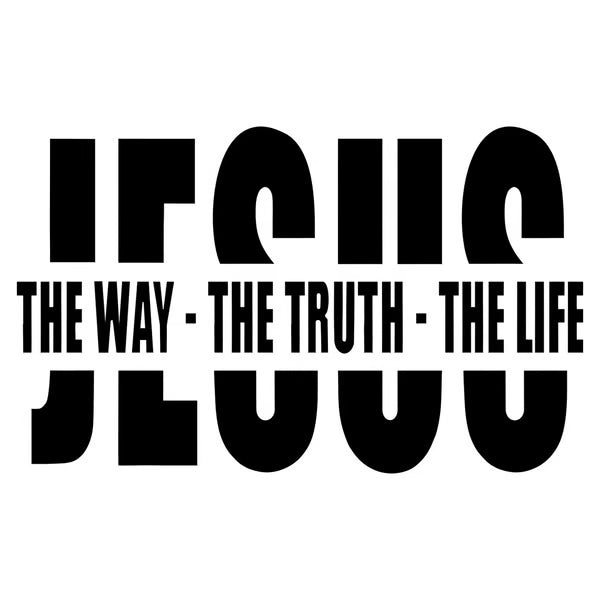 💥Jesus-The Way The Truth The Life Christian Vinyl Decal Car Sticker