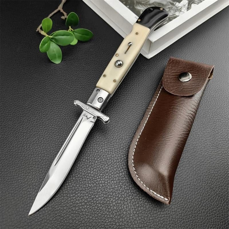440C Stainless Steel Outdoor Folding Knife 4.1-Inch with Durable Shell Resin Handle🗡️