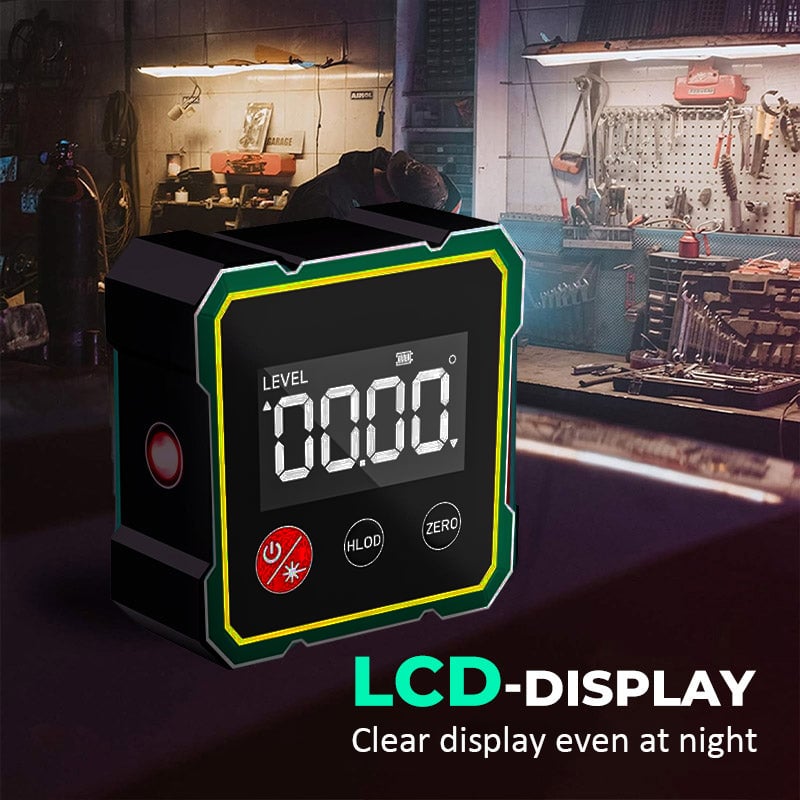 Digital inclinometer — — With laser and magnetic suction