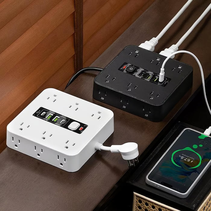 16-in-1 Power Strip with Switch & Surge Protection!
