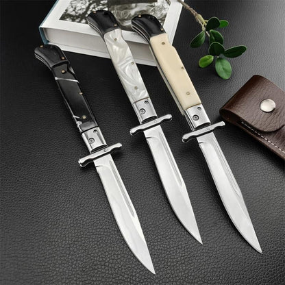 440C Stainless Steel Outdoor Folding Knife 4.1-Inch with Durable Shell Resin Handle🗡️