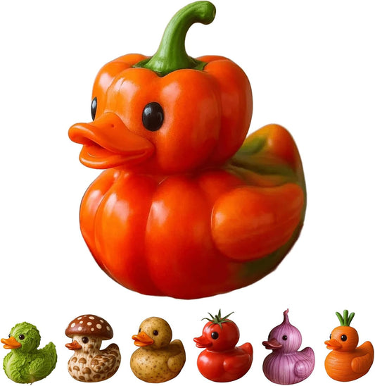 🦆Whimsical Vegetable Duck Figurines 🥕