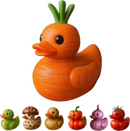 🦆Whimsical Vegetable Duck Figurines 🥕
