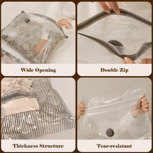 🔥 X7 Cordless Travel Vacuum Bag Set