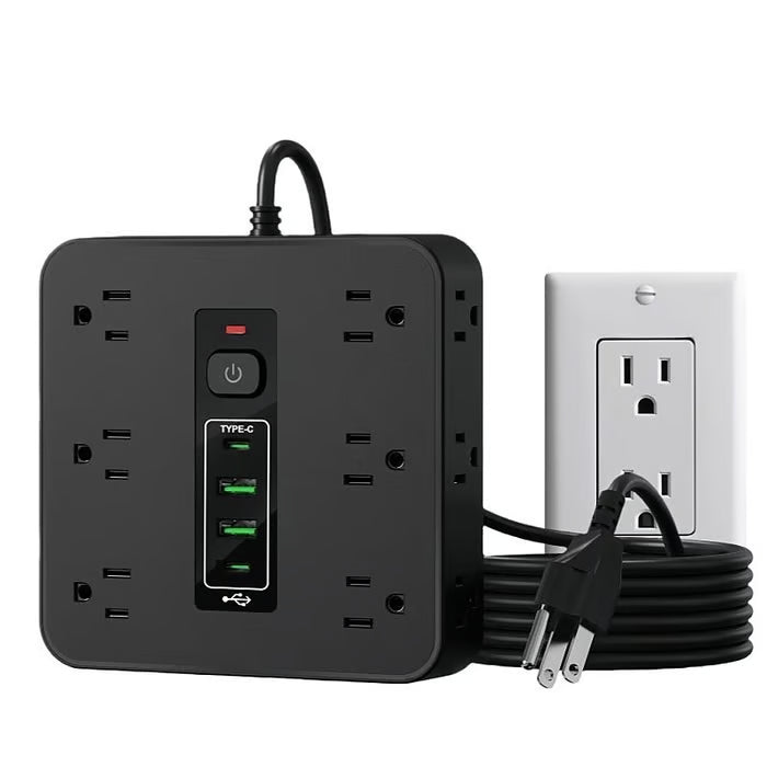 16-in-1 Power Strip with Switch & Surge Protection!