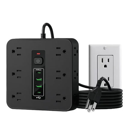 16-in-1 Power Strip with Switch & Surge Protection!