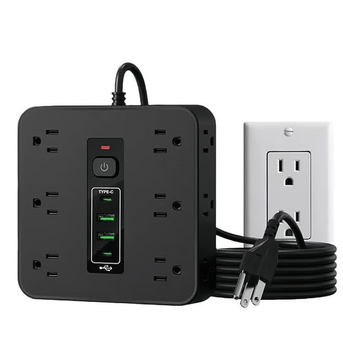 16-in-1 Power Strip with Switch & Surge Protection!