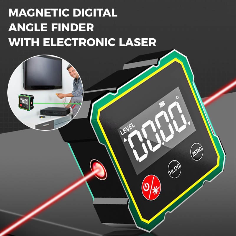Digital inclinometer — — With laser and magnetic suction