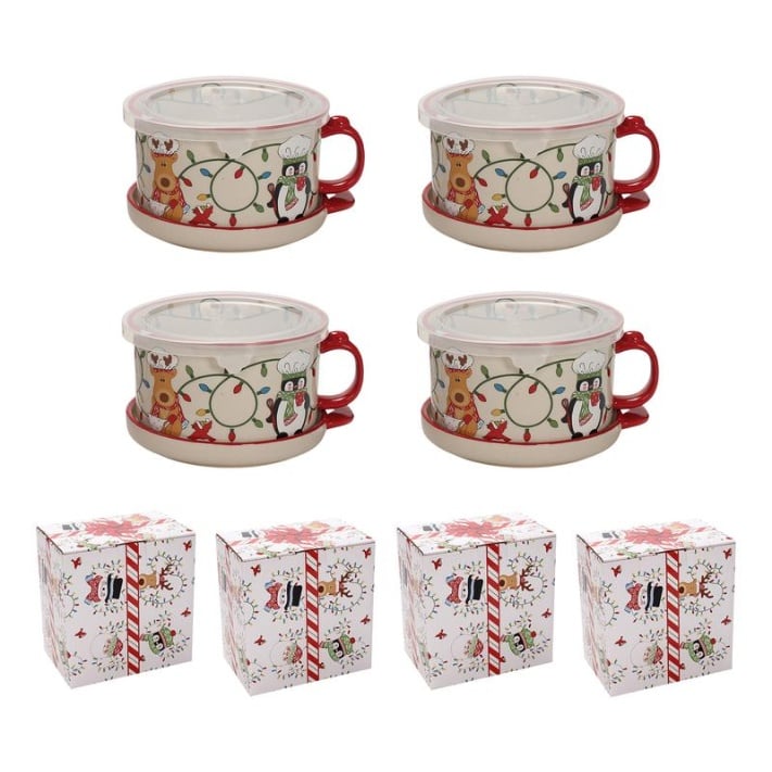 🎅Christmas Sale🎅25-oz Mug Meals w/ Lid-its