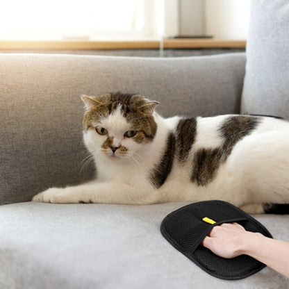 Static Pet Hair Removal Gloves - 3-in-1 Grooming, Deshedding & Multi-Surface Hair Remover for Dogs & Cats