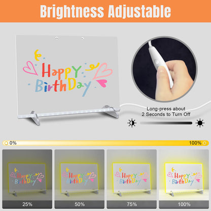 🎨Signsxcel LED Illuminated Acrylic Drawing Board – For Kids, Parents &amp; Teachers