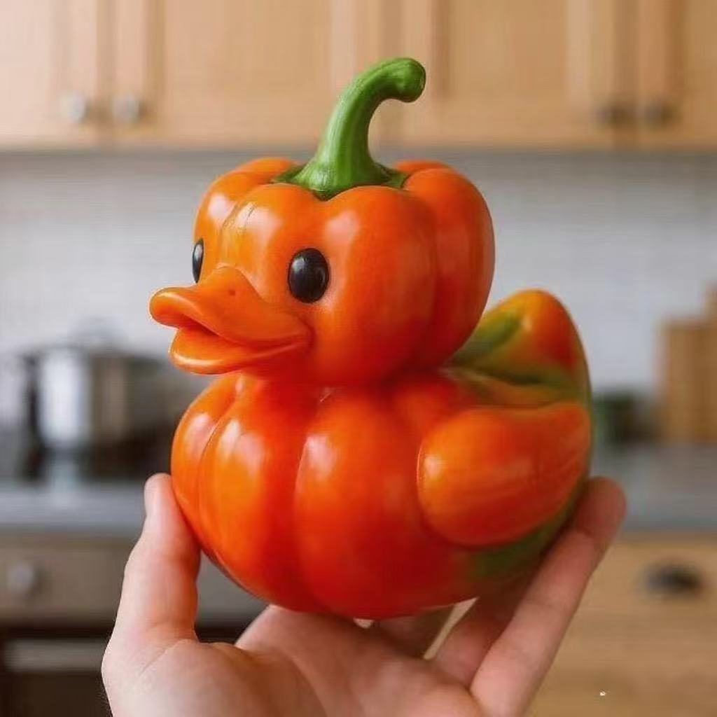 🦆Whimsical Vegetable Duck Figurines 🥕