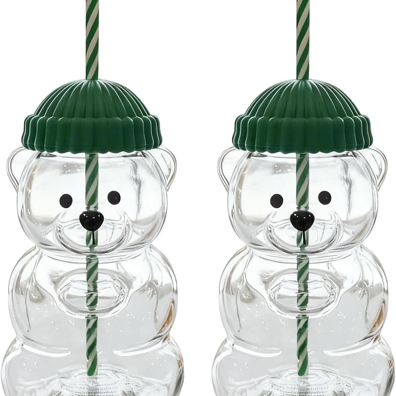🐻Bear Glass Straw Cup ✨