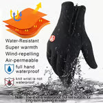 🏆Super waterproof, windproof, warm, and non-slip gloves