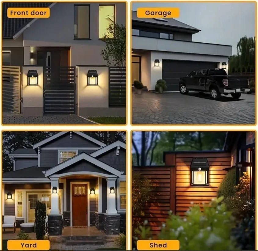 🌍Eco-friendly solar LED waterproof wall light with sensor