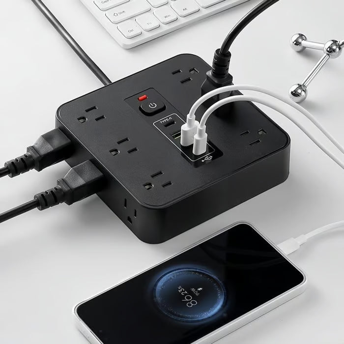 16-in-1 Power Strip with Switch & Surge Protection!