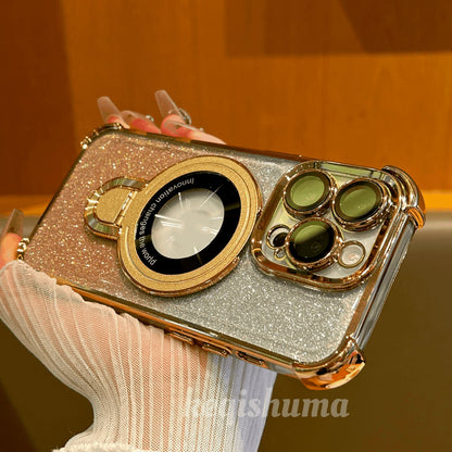 🔥New In Phone Case for iPhone 17 Series - Four Corners Air Cushion Anti-fall Case for iPhone with Invisible Ring Stand