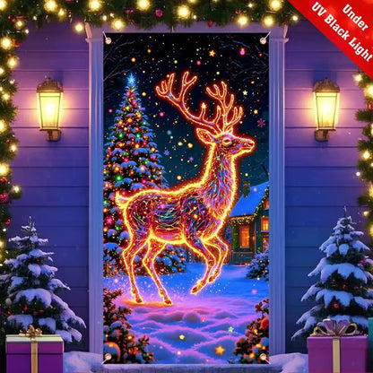 💥Fluorescent Christmas Door Cover Party Banner