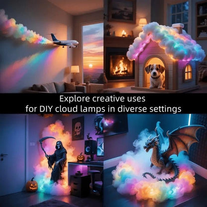 157.48 in LED Cloud Light with Music Rhythm☁️DIY🌈
