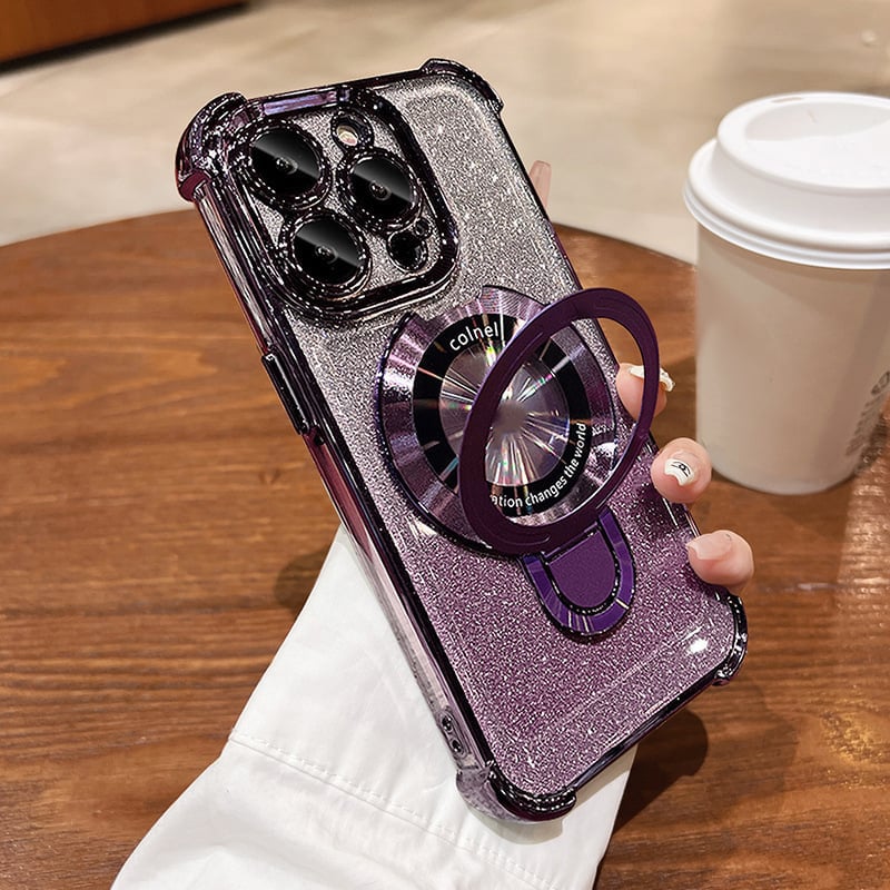 🔥New In Phone Case for iPhone 17 Series - Four Corners Air Cushion Anti-fall Case for iPhone with Invisible Ring Stand