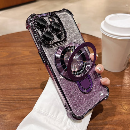 🔥New In Phone Case for iPhone 17 Series - Four Corners Air Cushion Anti-fall Case for iPhone with Invisible Ring Stand