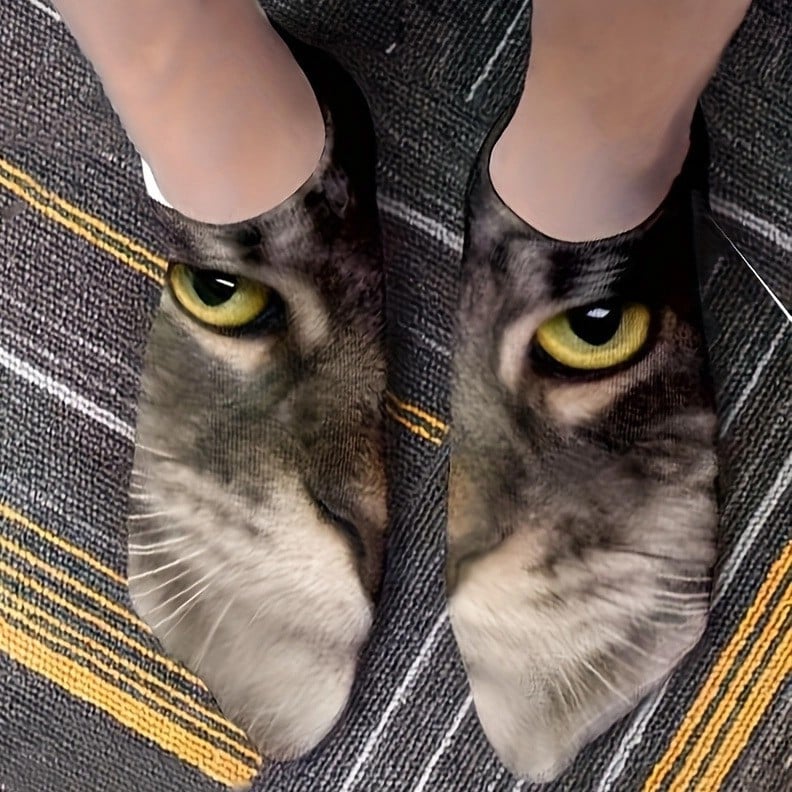 🐾Realistic Cat Face Socks🐱
