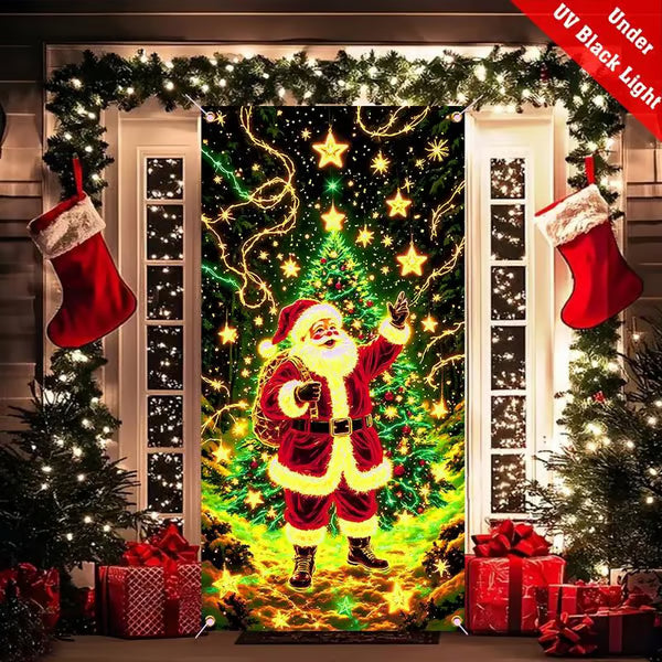 💥Fluorescent Christmas Door Cover Party Banner