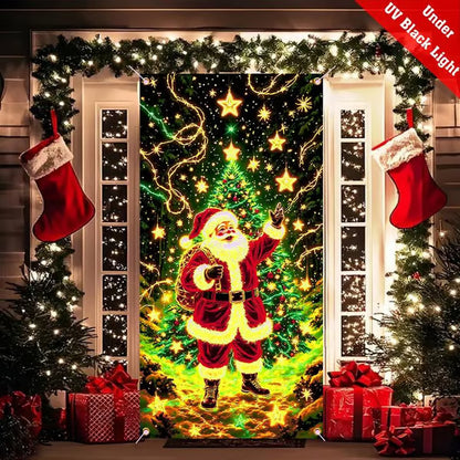 💥Fluorescent Christmas Door Cover Party Banner