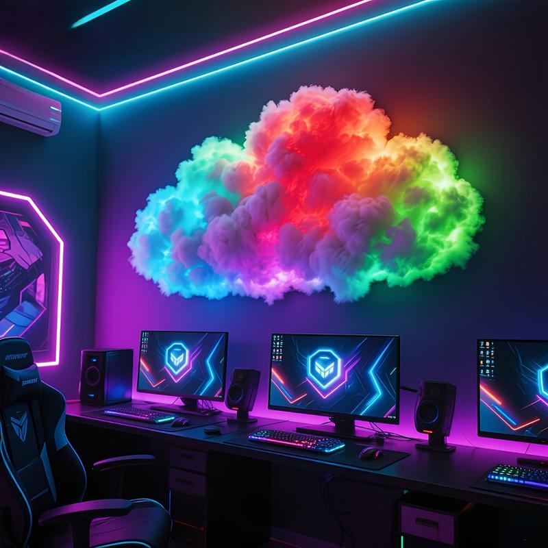 157.48 in LED Cloud Light with Music Rhythm☁️DIY🌈