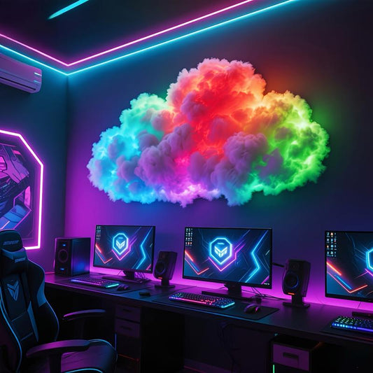 157.48 in LED Cloud Light with Music Rhythm☁️DIY🌈
