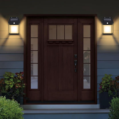 🌍Eco-friendly solar LED waterproof wall light with sensor