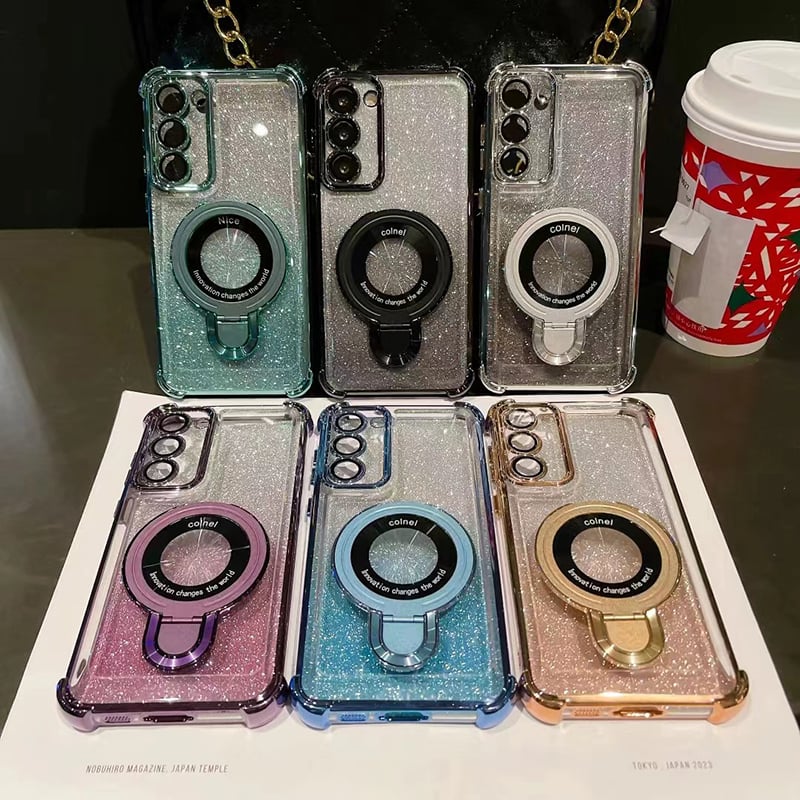 🔥New In Phone Case for iPhone 17 Series - Four Corners Air Cushion Anti-fall Case for iPhone with Invisible Ring Stand