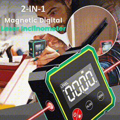 Digital inclinometer — — With laser and magnetic suction