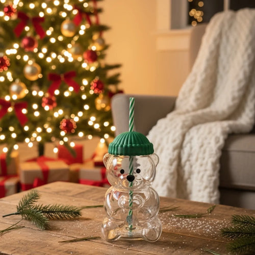 🐻Bear Glass Straw Cup ✨